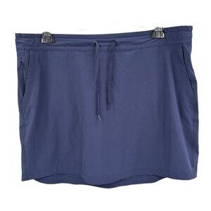 REI Co-Op XL Regular Fit Skirt Navy Blue Pull-On Drawstring Athletic Outdoor